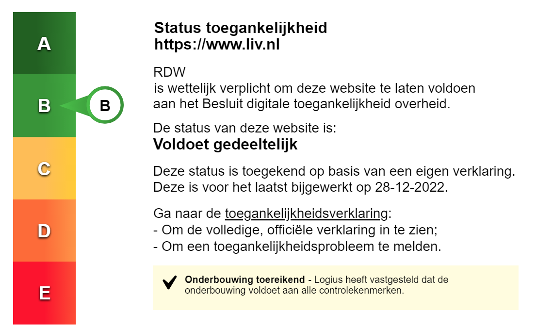 Toegankelijkheidslabel LIV